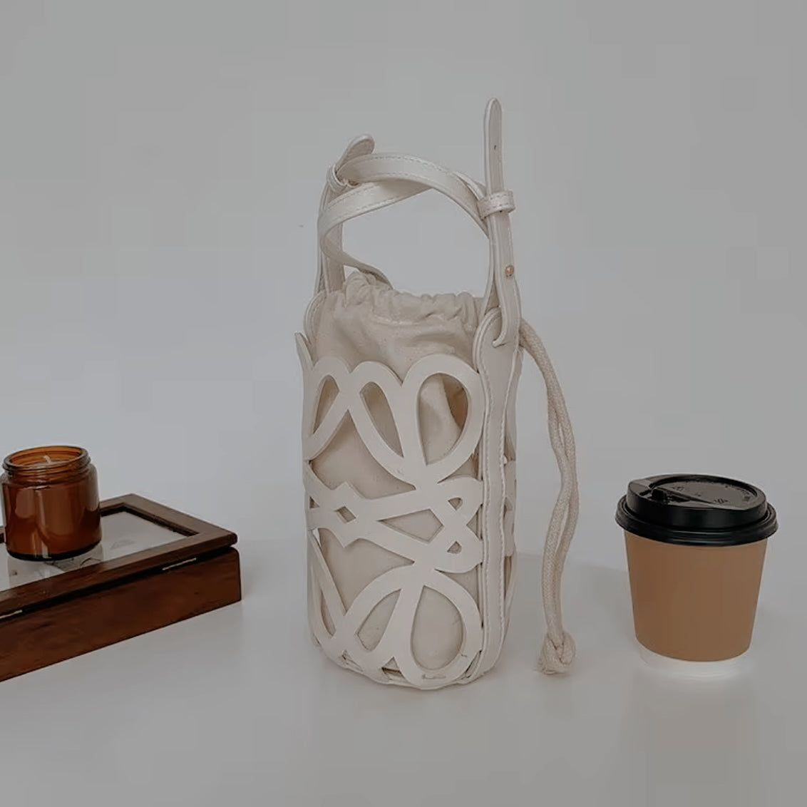 lux flower bucket bag