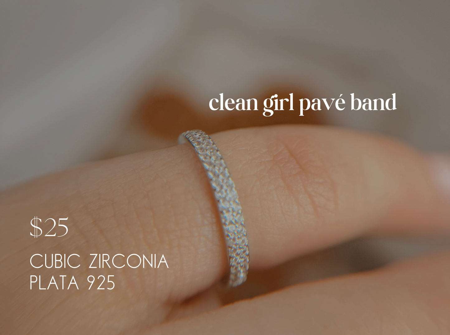clean girl pavé band