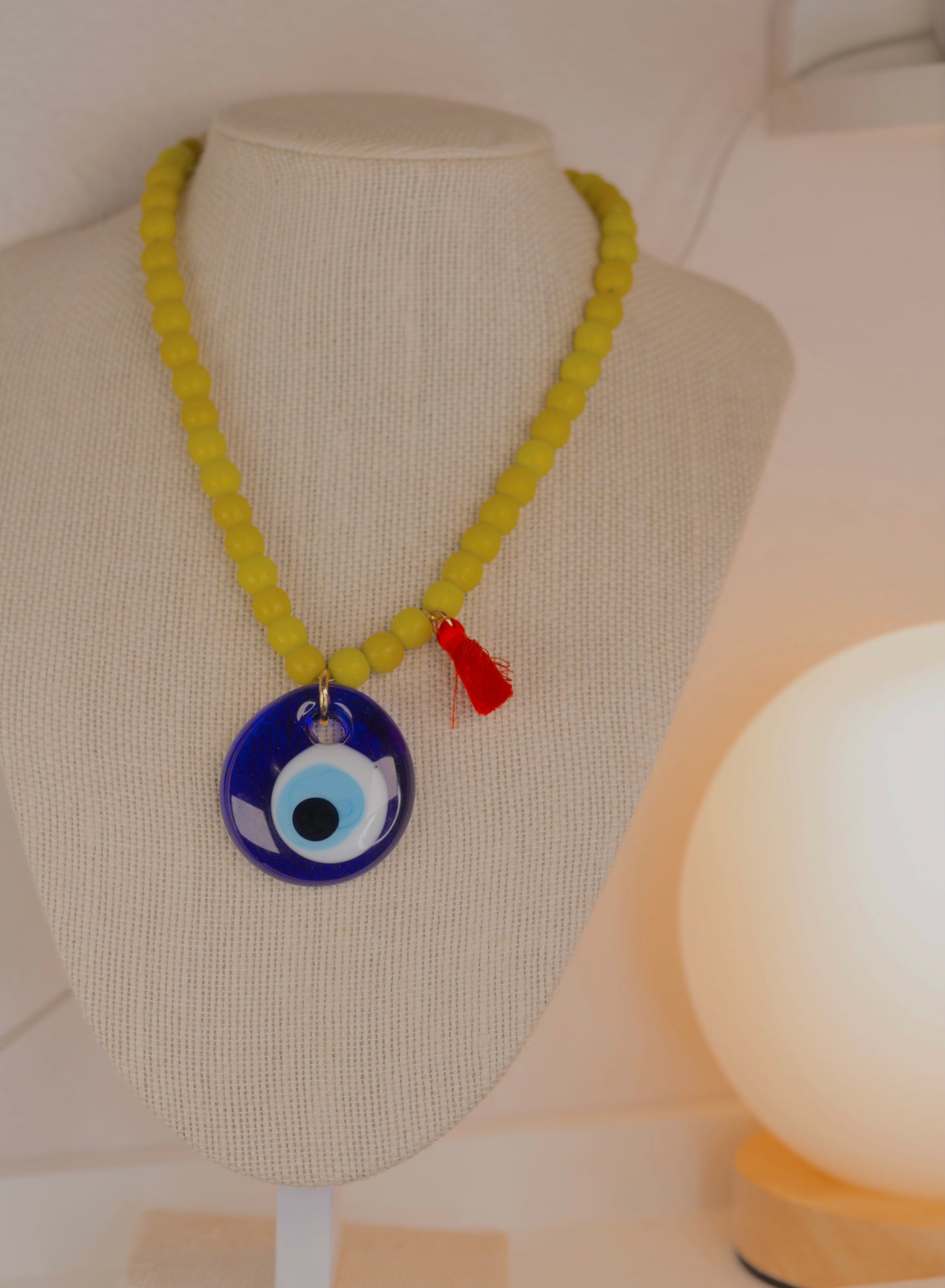 evil eye jumbo olive necklace