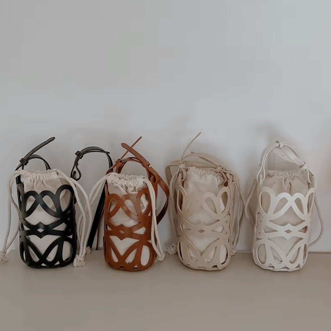 lux flower bucket bag